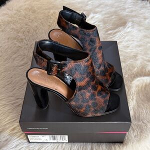 Vince Camuto Leopard Print Open-Toe Heels